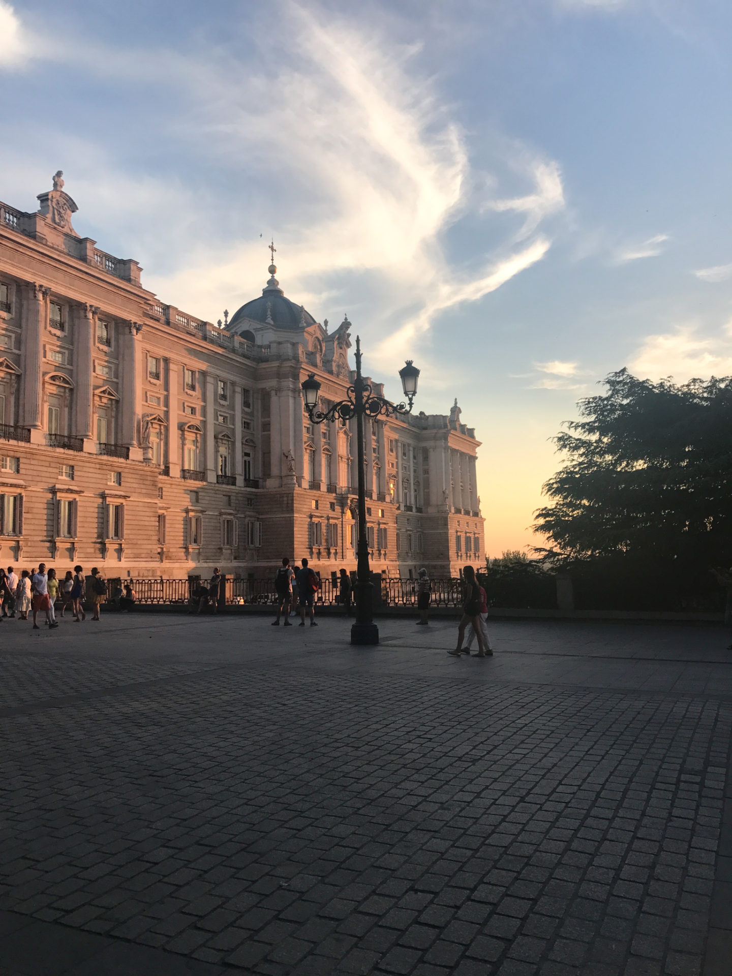 Royal Palace of Madrid at Sunset 